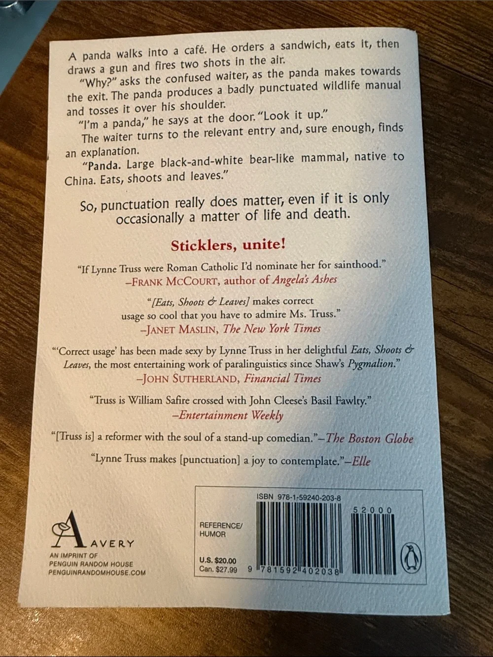 Eats, Shoots & Leaves Book (2006) softcover